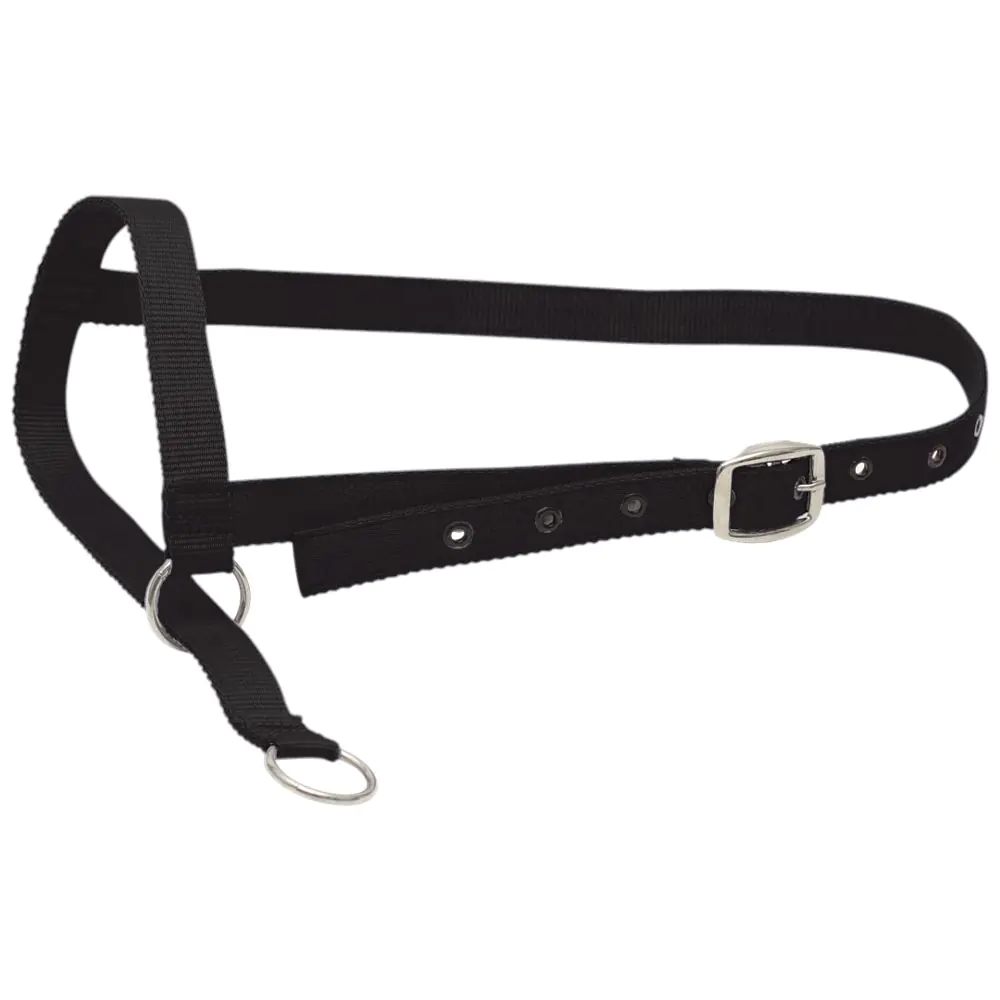 Black Nylon Cow Leading Halter
