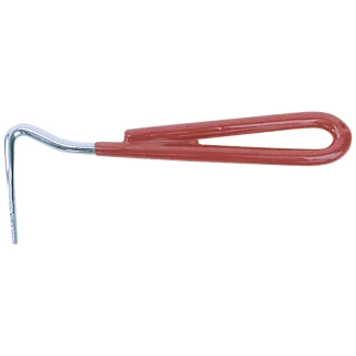 Nickel-Plated Hoof Pick Red Handle