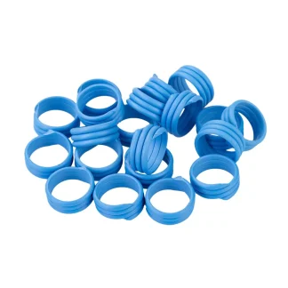 Spiral Poultry Leg Bands 16mm Blue 20 Pack