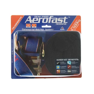 Aerofast Ratchet Tiedown 6m x 50mm J-Hook