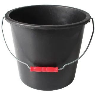 Black Plastic Calf Bucket 9L