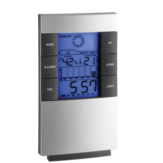 Digital Indoor Weather Station Silver